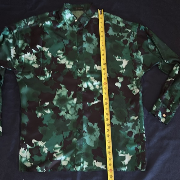 Versace Green and Black Patterned Shirt - Picture 10 of 11